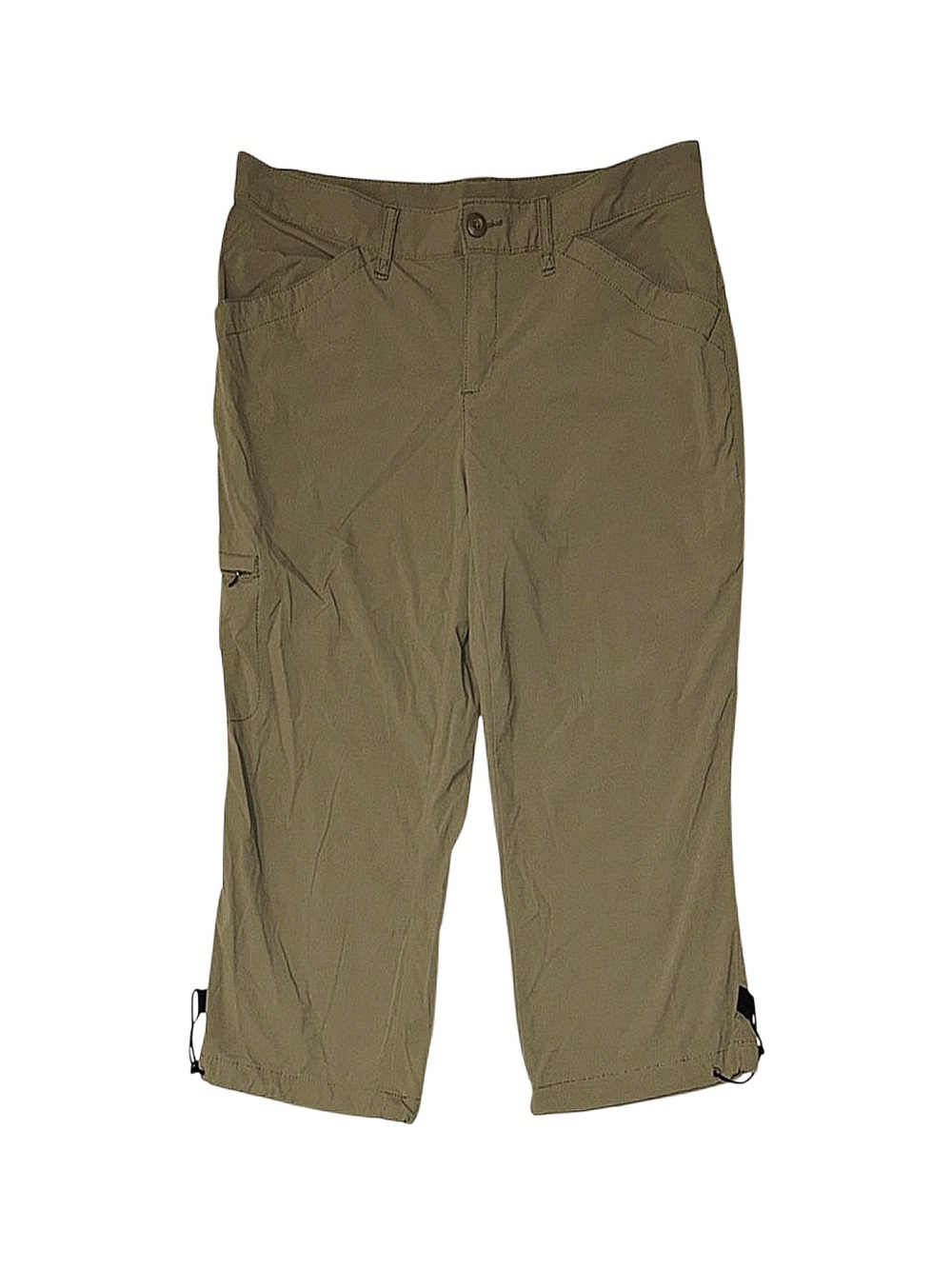 EDDIE BAUER Women's Olive Green Cropped Pants Size 8